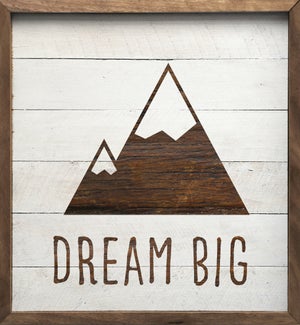 Dream Big Mountains Brown Whitewash